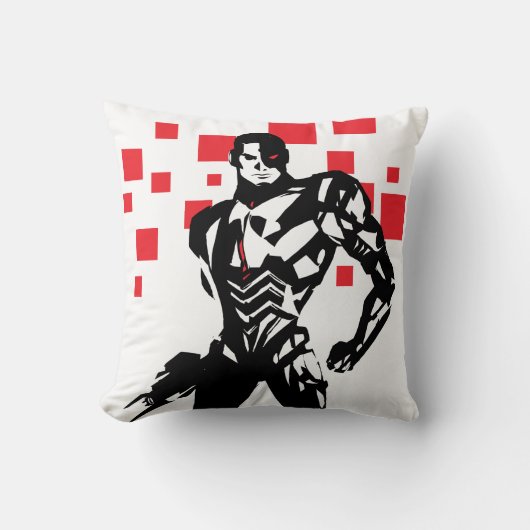 ジャスティス・リーグ | Cyborg Digital Noir ポップ・アートの Art クッション (正面)