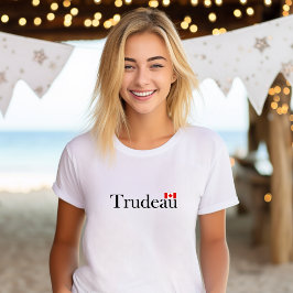 ジャスティントルドー公式カナダ国旗のライトカラー Tシャツ