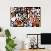 ジャスティンファミリーコラージュ ポスター (ホームオフィス)