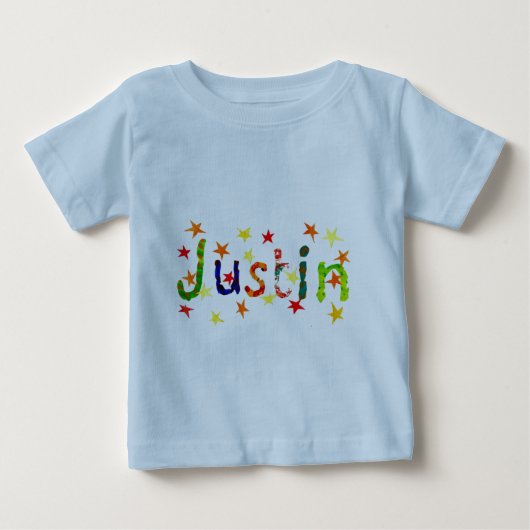ジャスティン乳児Tシャツ ベビーTシャツ (正面)