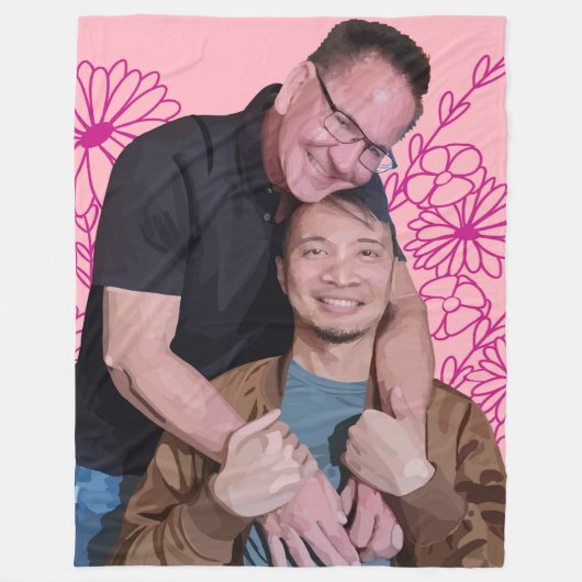 ジャスティン&ジェフ2025毛布 フリースブランケット (正面)