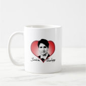 ジャスティンTrudeauの署名のハート- .png コーヒーマグカップ (左)