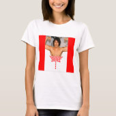 ジャスティンTrudeauカナダの旗のTシャツ Tシャツ (正面)