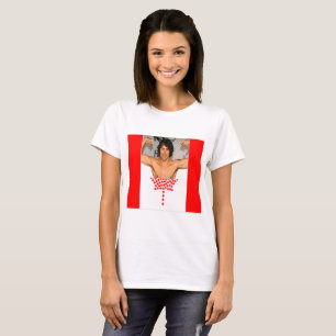 ジャスティンTrudeauカナダの旗のTシャツ Tシャツ
