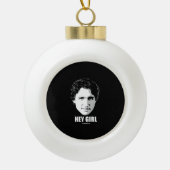 ジャスティンTrudeau -ちょっと女の子- .png セラミックボールオーナメント (正面)