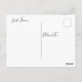 ジャストことわざこんにちは、木にかわいいリス ポストカード (裏面)