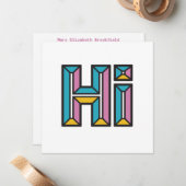 ジャストことわざハイフラットノートカード(ピンク、ブルー、金ゴールド) ノートカード (正面/裏面インサイチュ)