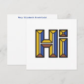 ジャストことわざハイフラットノートカード(青と金ゴールド) ノートカード (正面/裏面)