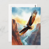 ジャストことわざハイ | イーグルソアリングオーバーキャニオン ポストカード (正面/裏面)