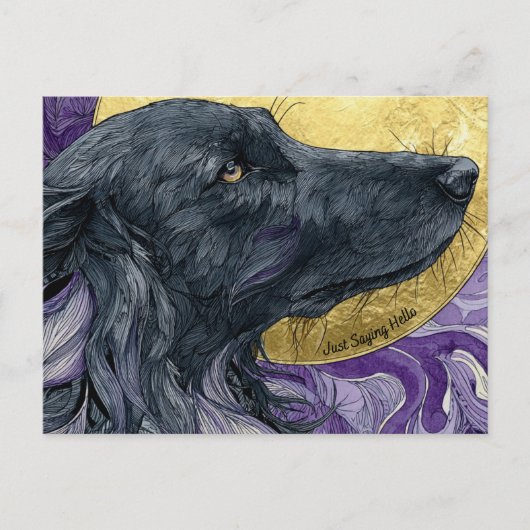 ジャストことわざハロードッグ葉書 ポストカード (正面)