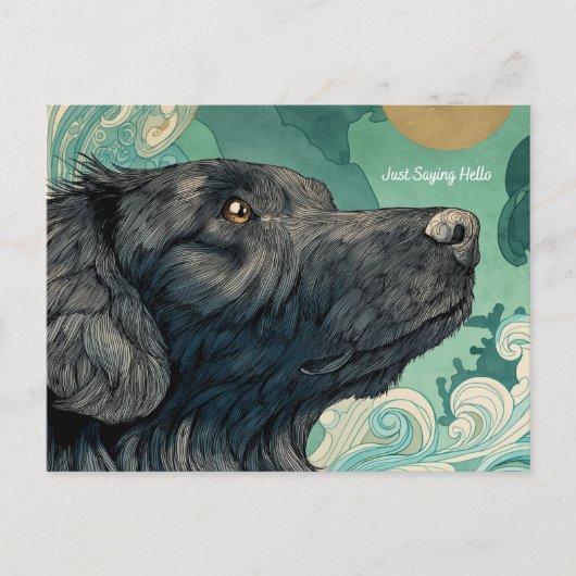 ジャストことわざハロードッグ葉書 ポストカード (正面)