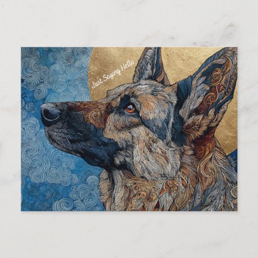 ジャストことわざハロードッグ葉書 ポストカード (正面)