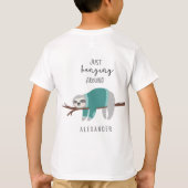 ジャストつるスのまわりに・スロスティール(緑がかった色) Tシャツ (裏面)