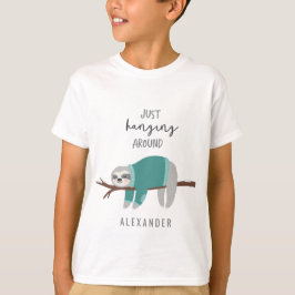 ジャストつるスのまわりに・スロスティール（緑がかった色） Tシャツ