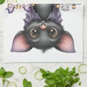 ジャストつるーののまわりに、こうもり キッチンタオル (折り畳み)