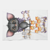 ジャストつるーののまわりに、こうもり キッチンタオル (横)