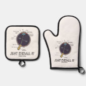 ジャストアイボールit人間の眼解剖学ギークアドバイス 鍋つかみ&鍋敷きセット (正面)