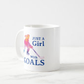 ジャストアガールゴールズホッケー水彩 コーヒーマグカップ (正面左)