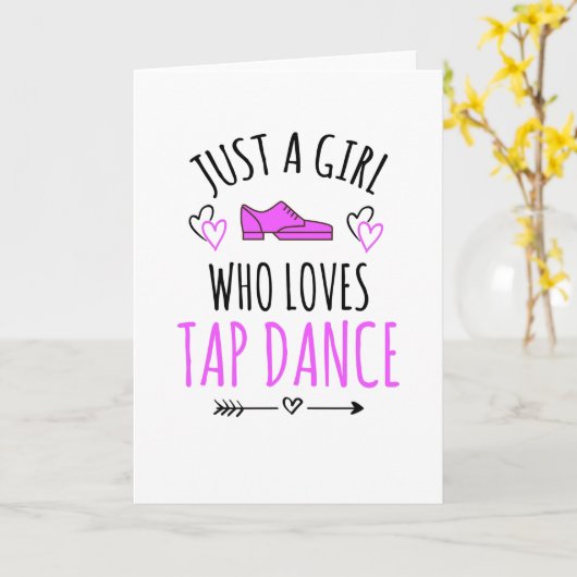 ジャストアガールタップダンスギフトタップダンサー カード (黄色い花)