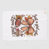 ジャストアガール愛する秋コージー ゴルフタオル (横)