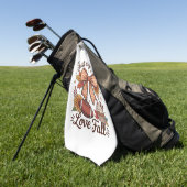 ジャストアガール愛する秋コージー ゴルフタオル (グリーン)