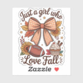 ジャストアガール愛する秋コージー シール (シート)