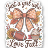 ジャストアガール愛する秋コージー シール (正面)