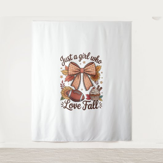 ジャストアガール愛する秋コージー タペストリー (正面)