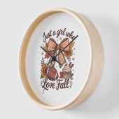 ジャストアガール愛する秋コージー 壁時計 (傾斜)