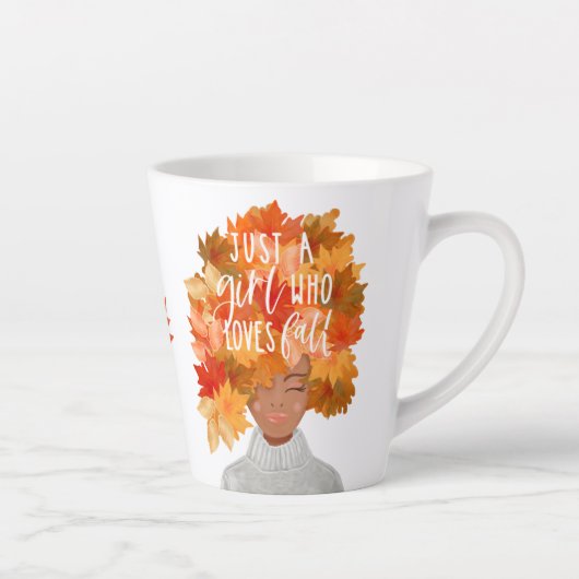 ジャストアガール秋水彩秋美しい カフェラテマグ (右)