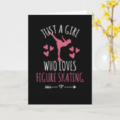 ジャストアガール – 姿スケートで滑るの贈り物 カード (黄色い花)