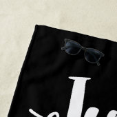 ジャストアガールTriathlonインスピレーション白黒Typo ビーチタオル (インサイチュ)