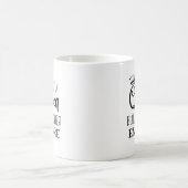 ジャストアクイーン建物ザエンパイアブラック引用文 コーヒーマグカップ (中央)