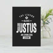 ジャストゥス 名前入り 誕生日ギフト 招待状 (スタンド正面)