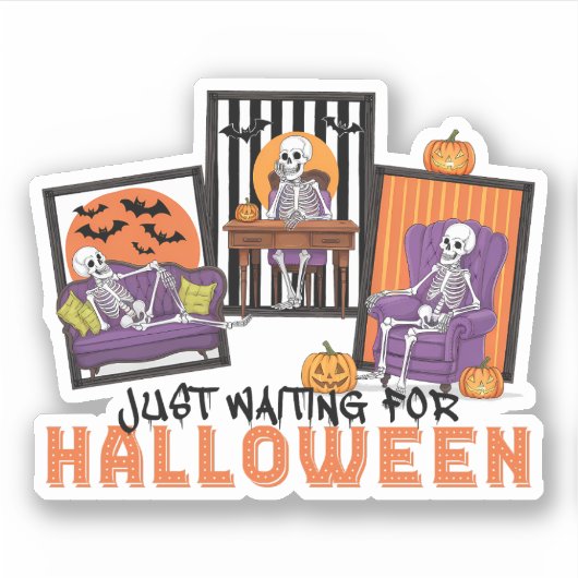 ジャストウェイティングハロウィーン秋ビベス シール (正面)