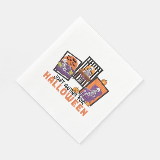 ジャストウェイティングハロウィーン秋ビベス スタンダードランチョンナプキン (角)