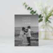 ジャストエロモダンプクラシックエレガントな結婚式パーティー ポストカード (スタンド正面)