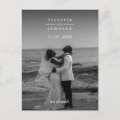 ジャストエロモダンプクラシックエレガントな結婚式パーティー ポストカード (正面)