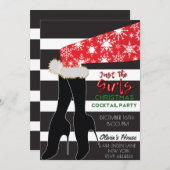 ジャストガールズクリスマスカクテルパーティの招待状 招待状 (正面/裏面)