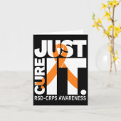 ジャストキュアrsd Crps認識度リボンホワイト文字 カード (黄色い花)