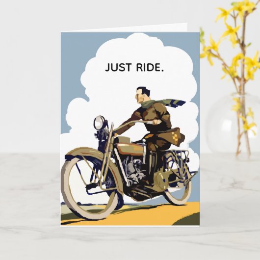 ジャストクラシックライドヴィンテージ誕生日カード カード (黄色い花)