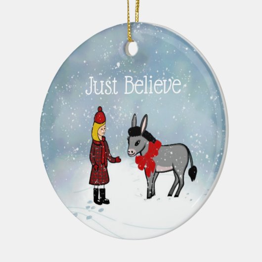 ジャストク信じリススホリデーオーナメント セラミックオーナメント (左)