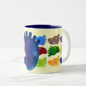 ジャストザライト足 ツートーンマグカップ (正面右)