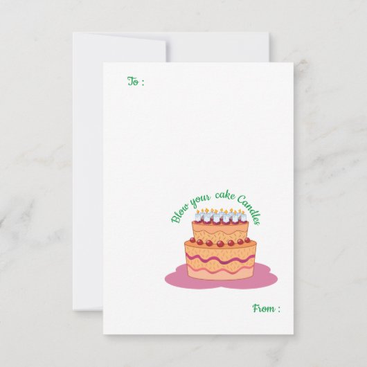 ジャストシンプルアソングガール歌唱誕生日歌 カード (裏面)