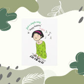 ジャストシンプルアソングガール歌唱誕生日歌 カード