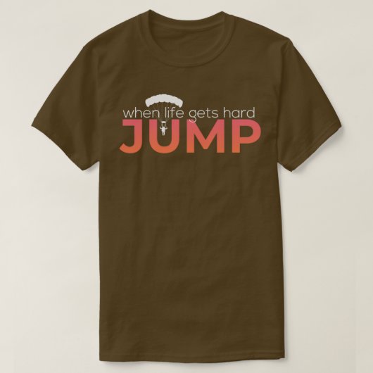 ジャストジャンプとスカイダイブ Tシャツ (デザイン正面)