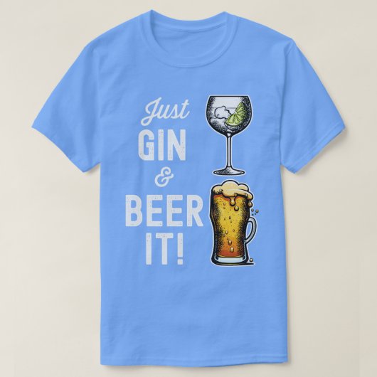 ジャストジンとビールitおもしろいデザイン tシャツ (デザイン正面)