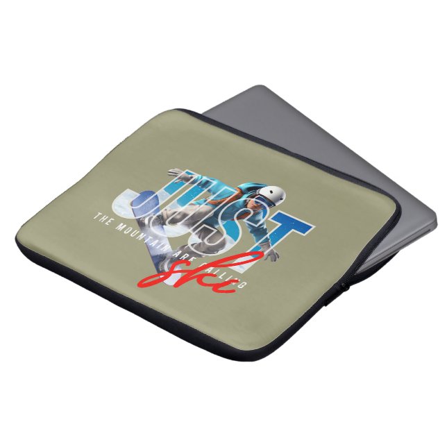 ジャストスキー | 13" ラップトップスリーブ (正面上部)