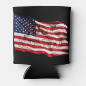 ジャストスタンド、アメリカ国旗 缶クーラー (正面)