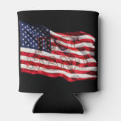 ジャストスタンド、アメリカ国旗 缶クーラー (裏面)